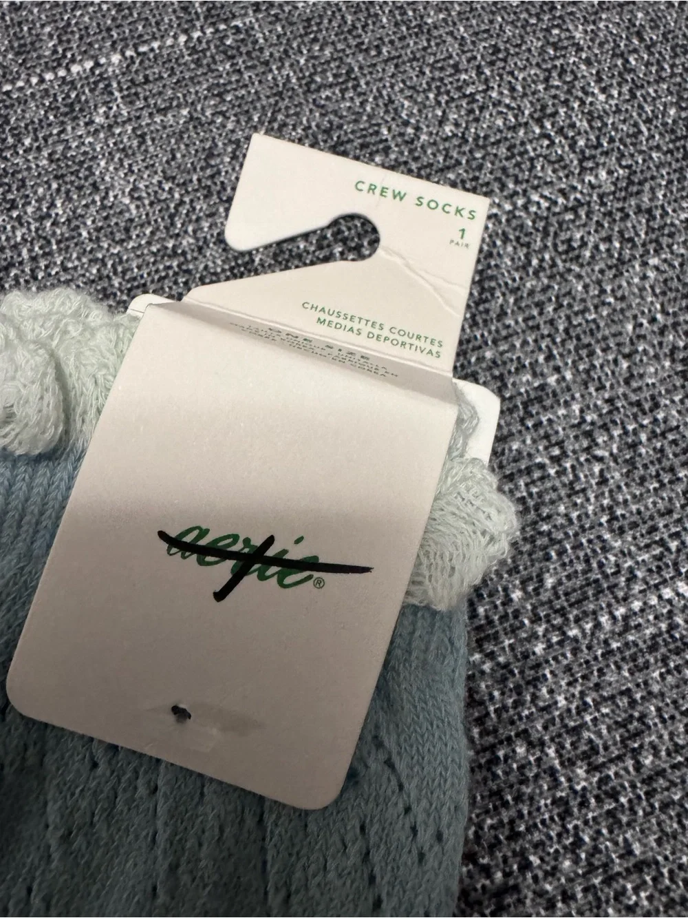 Aerie Light Blue Knit Crew Socks